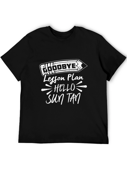 Camiseta Negra Adiós Plan de Lección Hola Bronceado