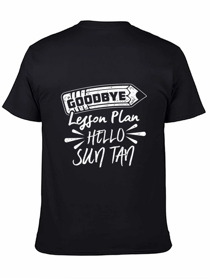 Camiseta Negra Adiós Plan de Lección Hola Bronceado