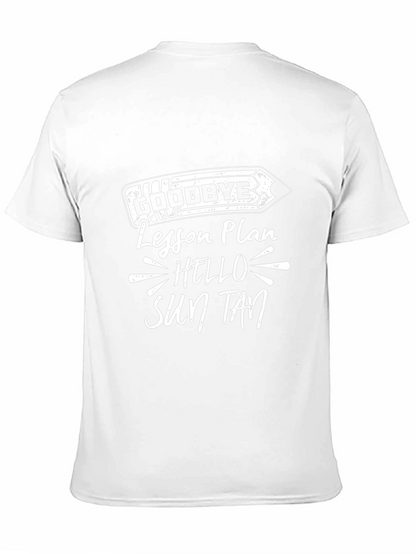 Camiseta Negra Adiós Plan de Lección Hola Bronceado