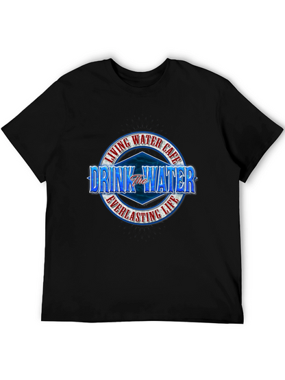 Camiseta Negra: Agua Viva Vida Eterna