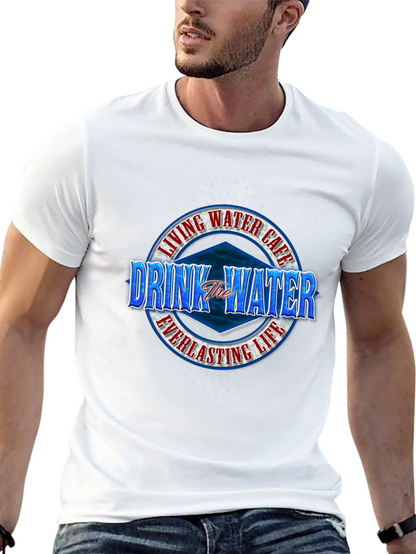 Camiseta Negra: Agua Viva Vida Eterna