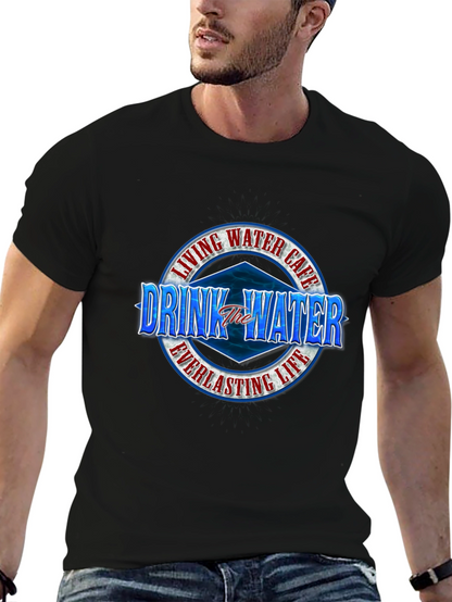 Camiseta Negra: Agua Viva Vida Eterna