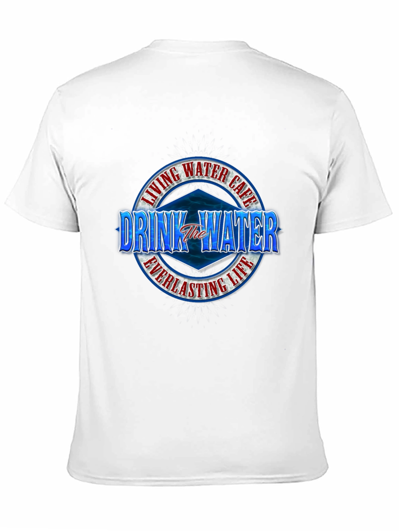 Camiseta Negra: Agua Viva Vida Eterna