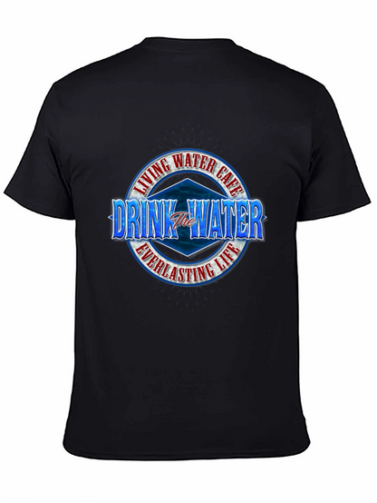 Camiseta Negra: Agua Viva Vida Eterna