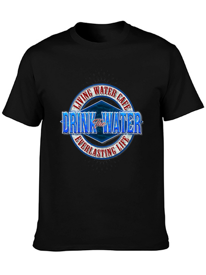 Camiseta Negra: Agua Viva Vida Eterna