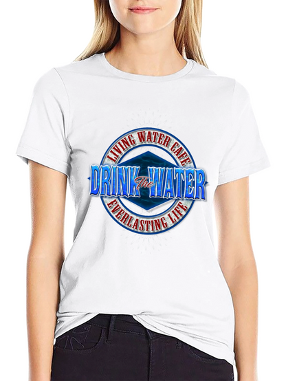 Camiseta Negra: Agua Viva Vida Eterna