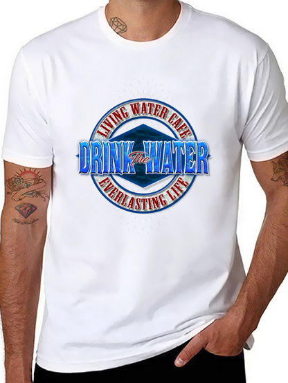 Camiseta Negra: Agua Viva Vida Eterna