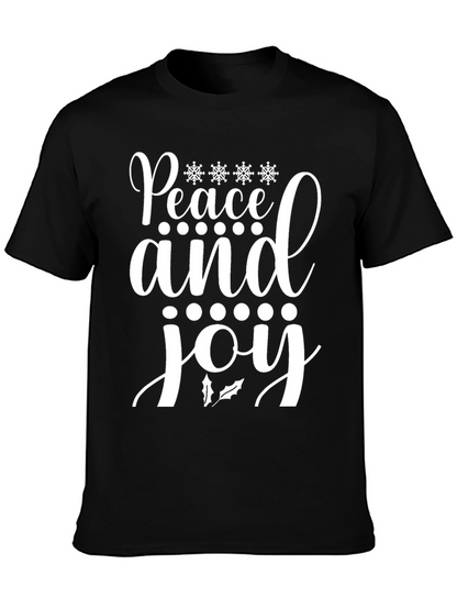 Camiseta Navideña Paz y Alegría para Hombre
