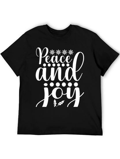 Camiseta Navideña Paz y Alegría para Hombre