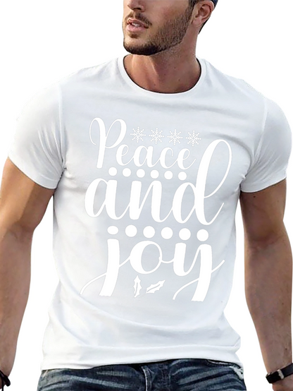 Camiseta Navideña Paz y Alegría para Hombre