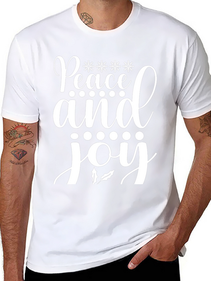 Camiseta Navideña Paz y Alegría para Hombre