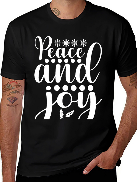 Camiseta Navideña Paz y Alegría para Hombre
