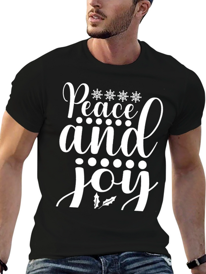Camiseta Navideña Paz y Alegría para Hombre