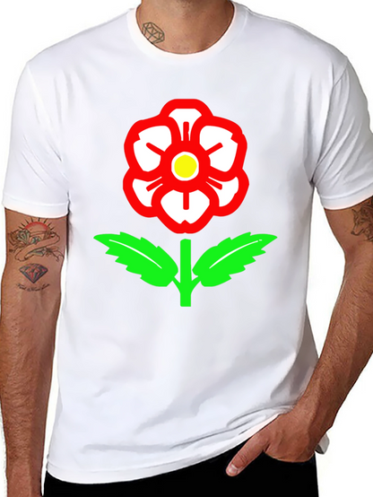 Camiseta Negra con Rosa de Lancashire