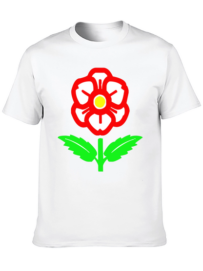Camiseta Negra con Rosa de Lancashire