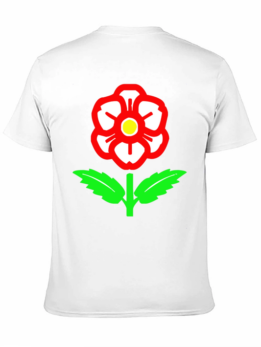 Camiseta Negra con Rosa de Lancashire