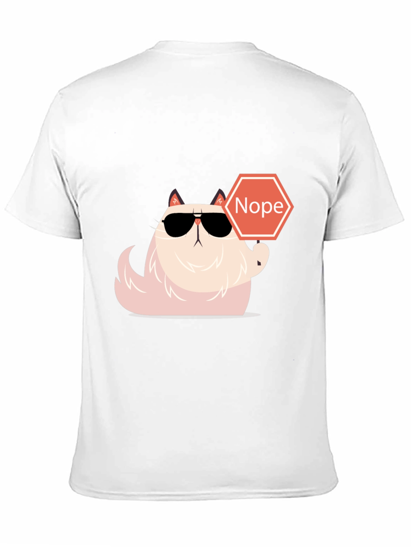 Camiseta Negra con Gato Nope - Estilo Divertido