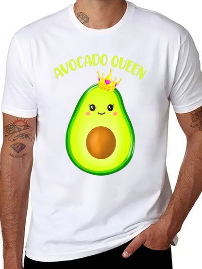 Camiseta Negra Avocado Queen para Hombre