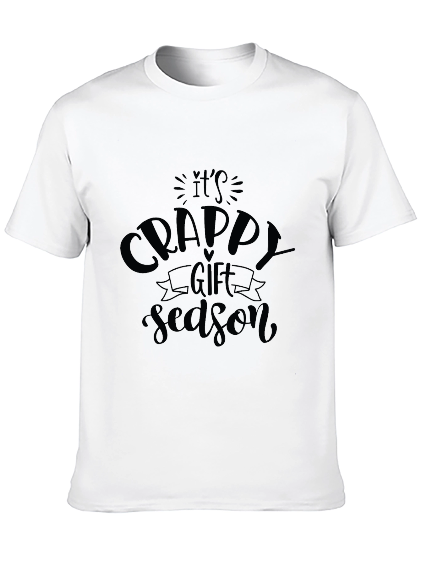 Camiseta Negra Humorística: Temporada de Regalos Basura