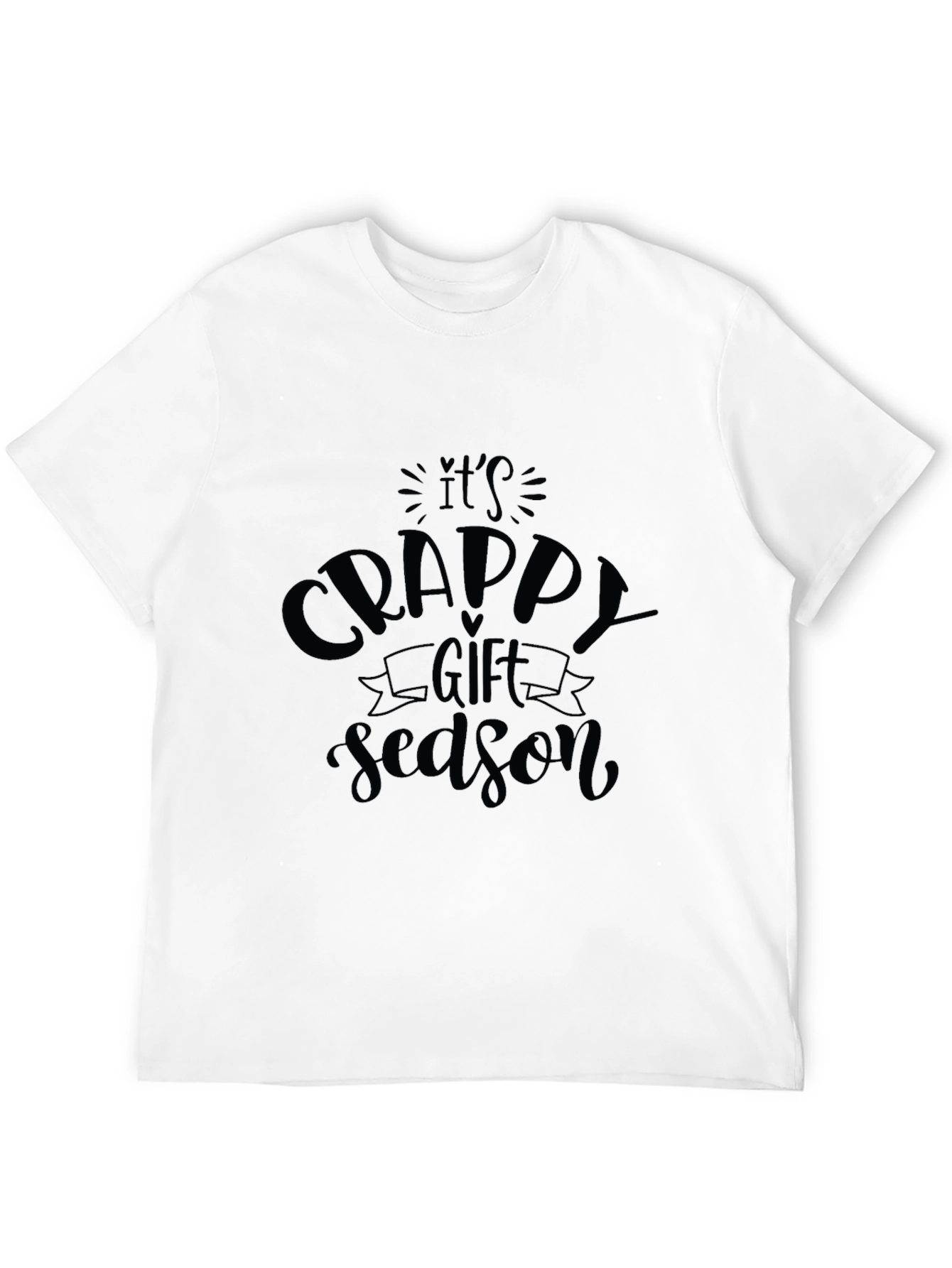 Camiseta Negra Humorística: Temporada de Regalos Basura