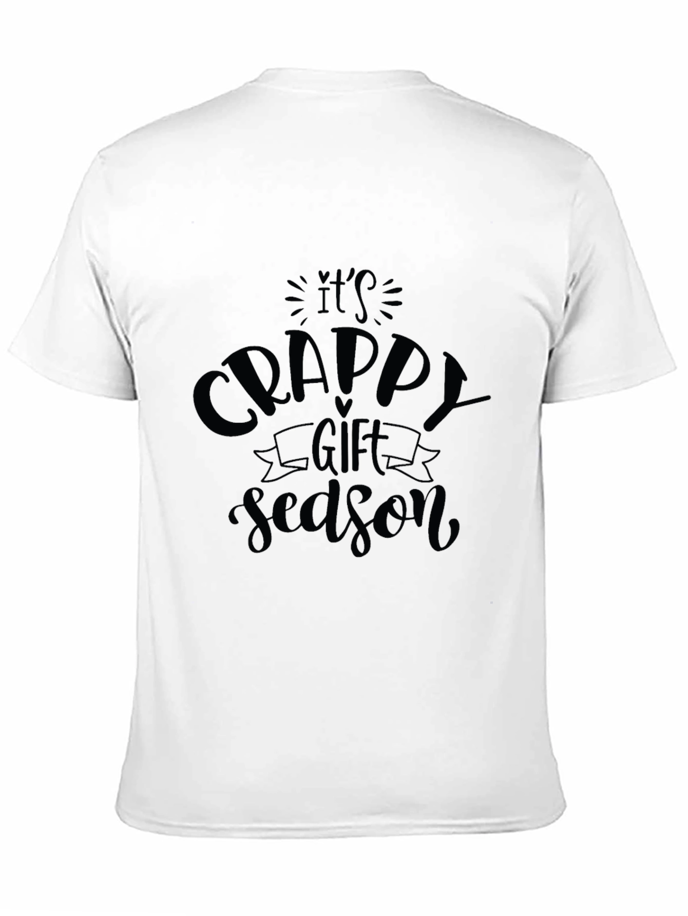 Camiseta Negra Humorística: Temporada de Regalos Basura