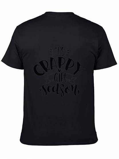 Camiseta Negra Humorística: Temporada de Regalos Basura