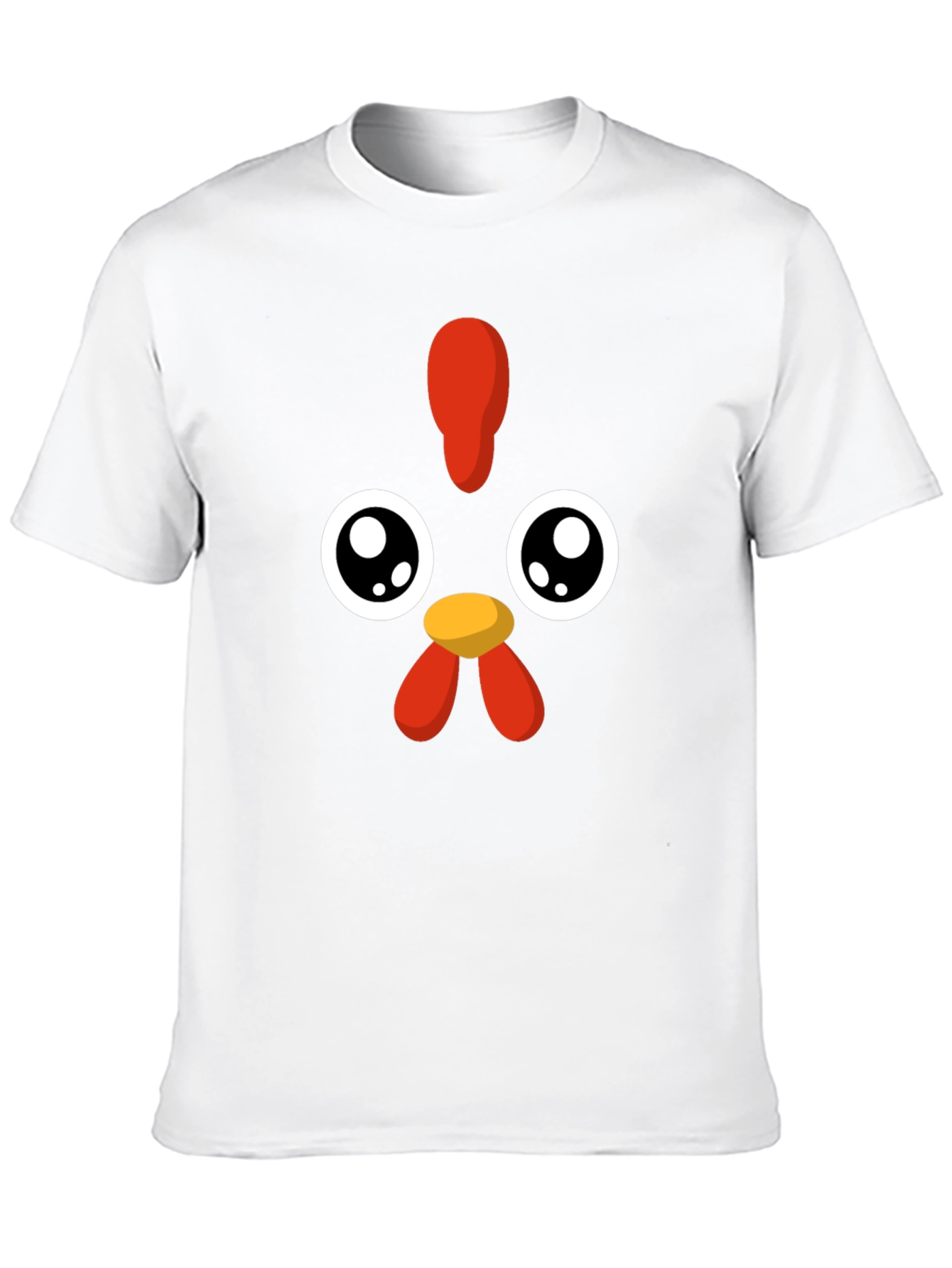 Camiseta Negra con Diseño de Pollo Kawaii