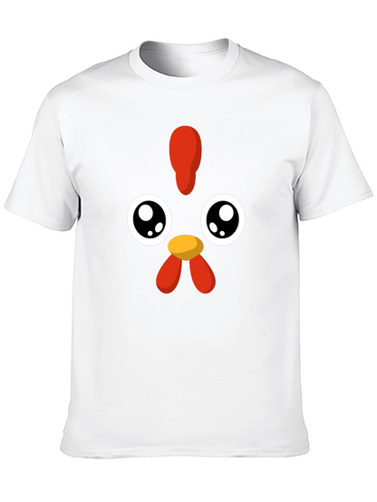 Camiseta Negra con Diseño de Pollo Kawaii