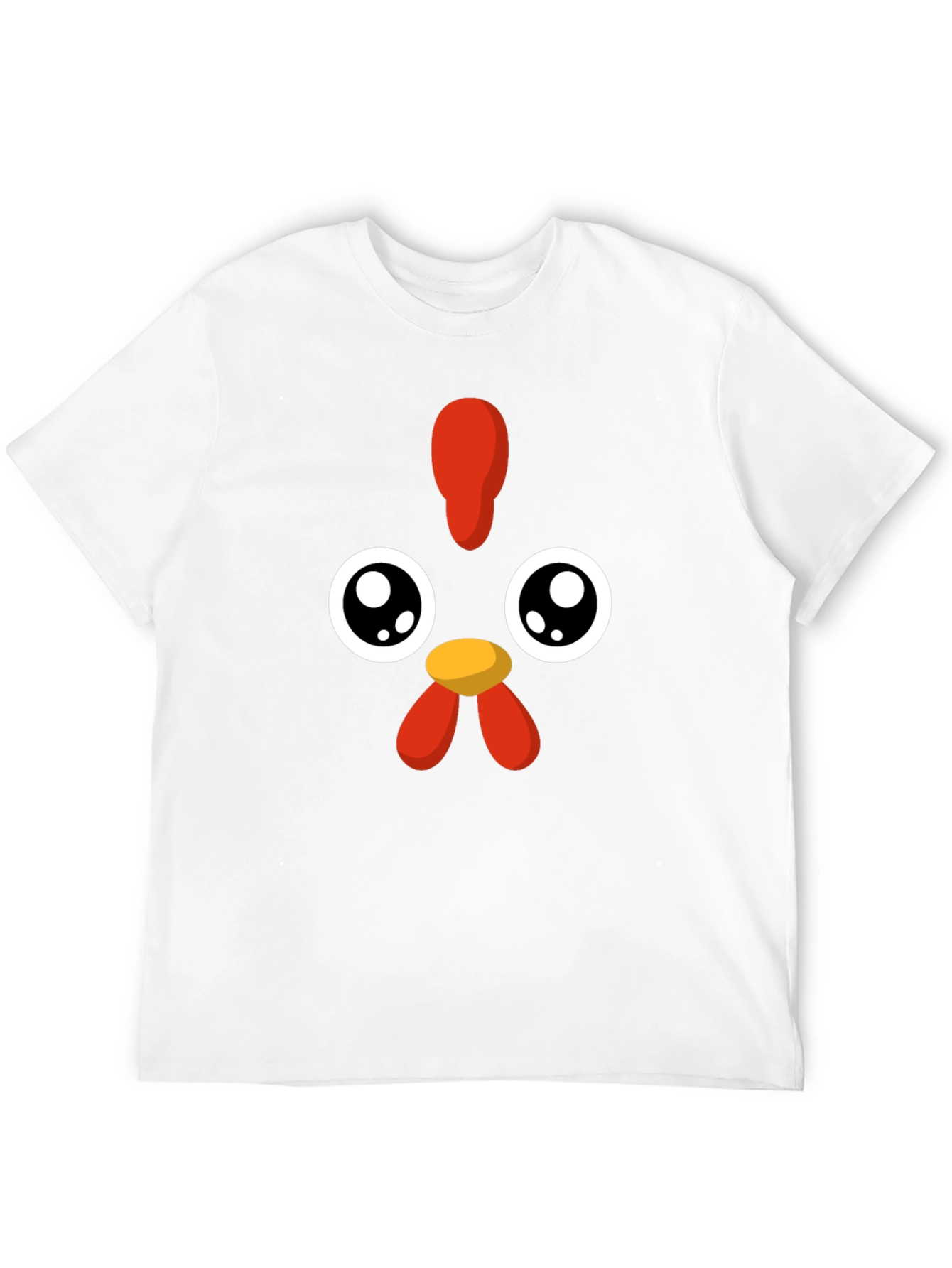 Camiseta Negra con Diseño de Pollo Kawaii