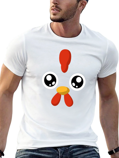 Camiseta Negra con Diseño de Pollo Kawaii