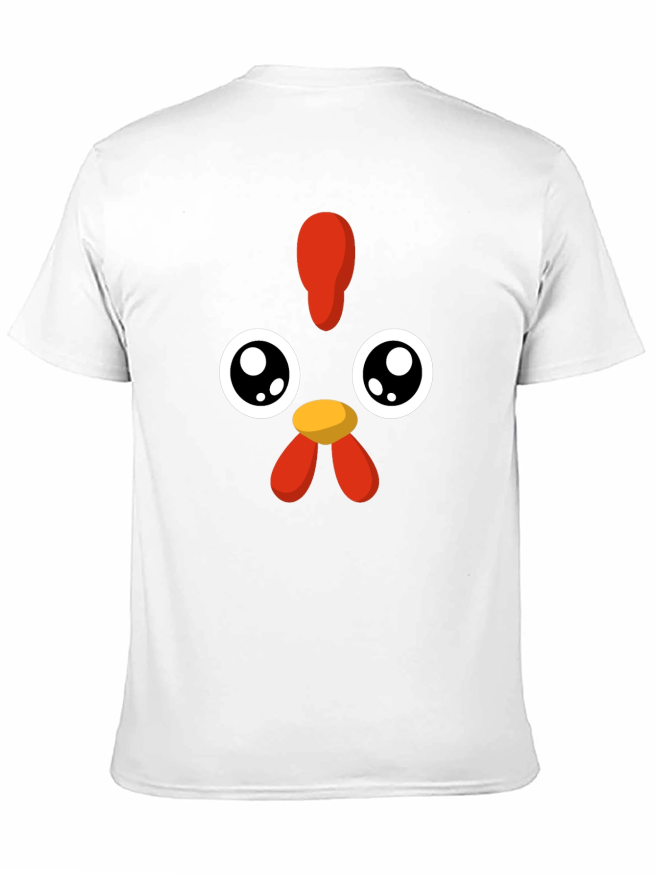 Camiseta Negra con Diseño de Pollo Kawaii