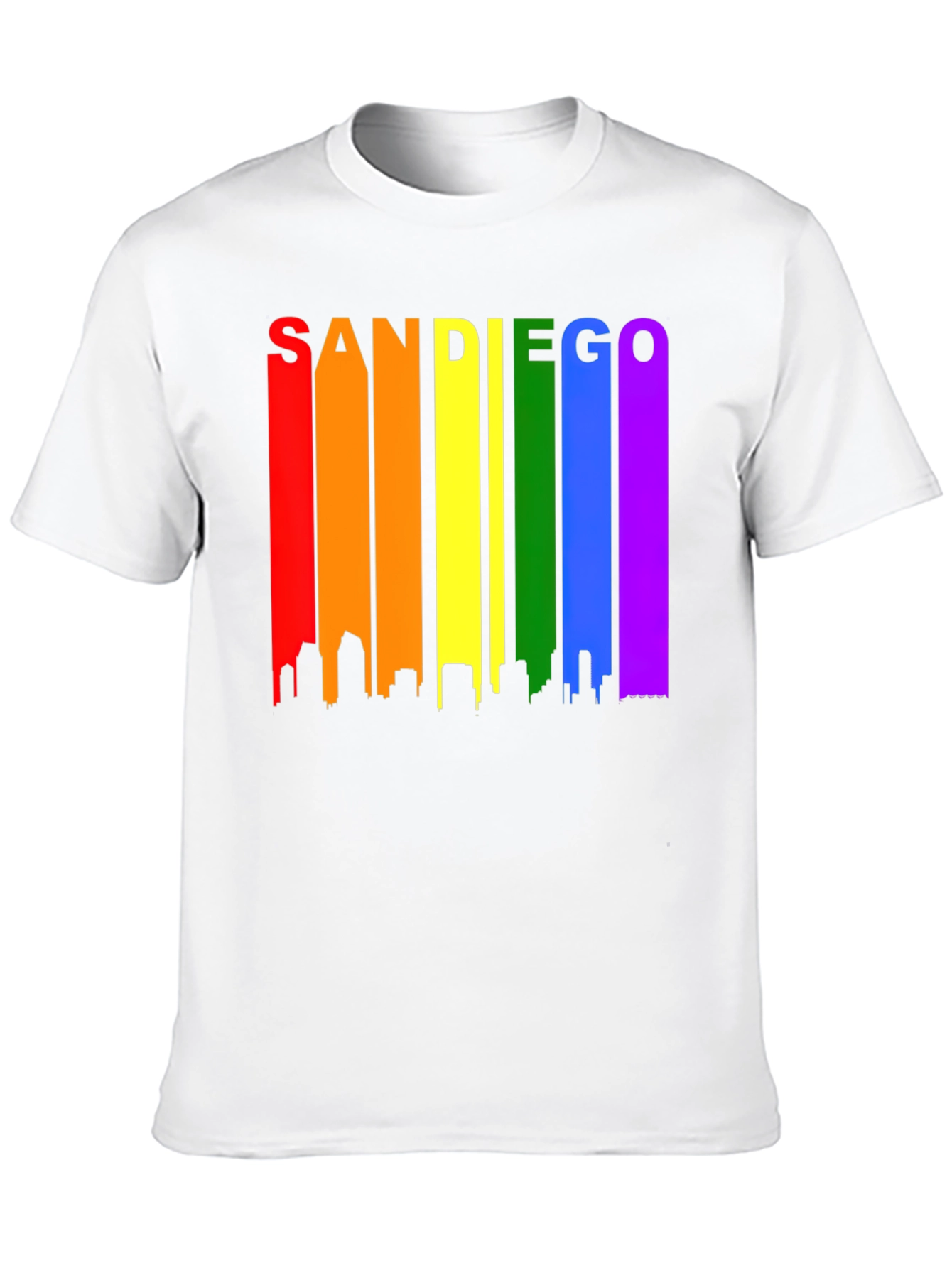 Camiseta Negra San Diego Skyline LGBT