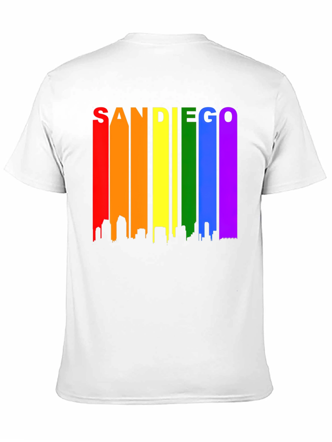 Camiseta Negra San Diego Skyline LGBT