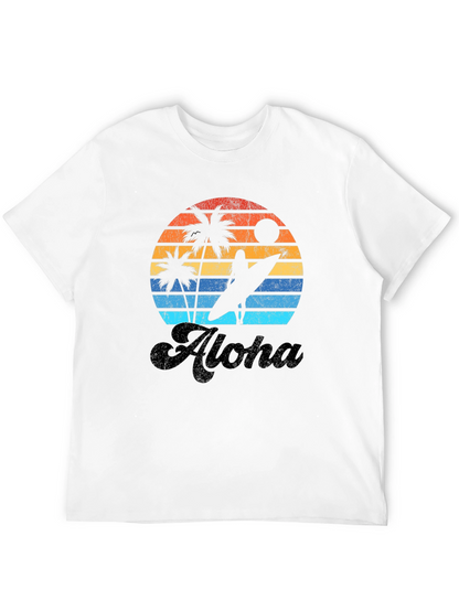Camiseta Aloha Sunset Surf para Hombre