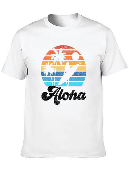 Camiseta Aloha Sunset Surf para Hombre