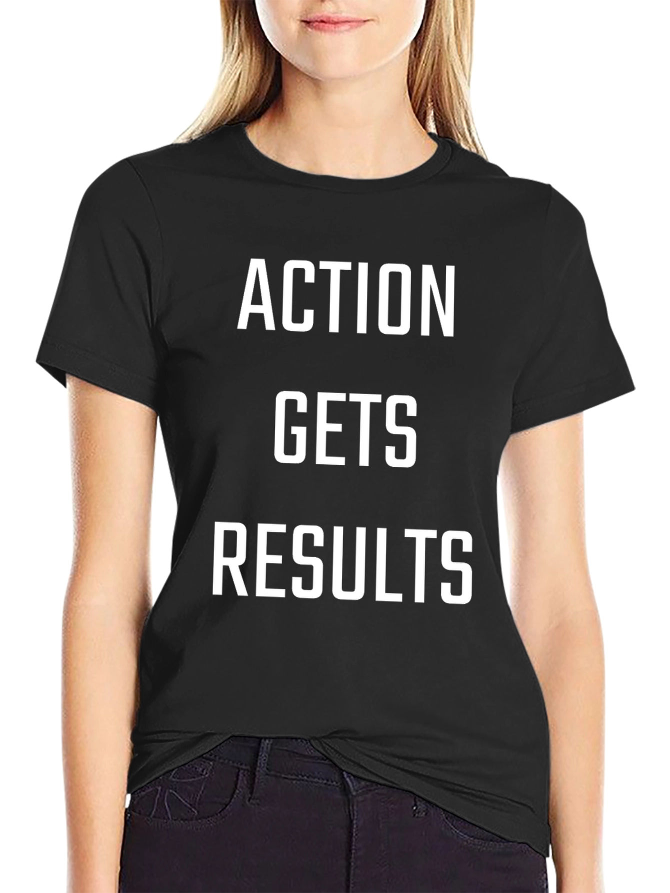 Camiseta Negra: ¡Acción Genera Resultados!