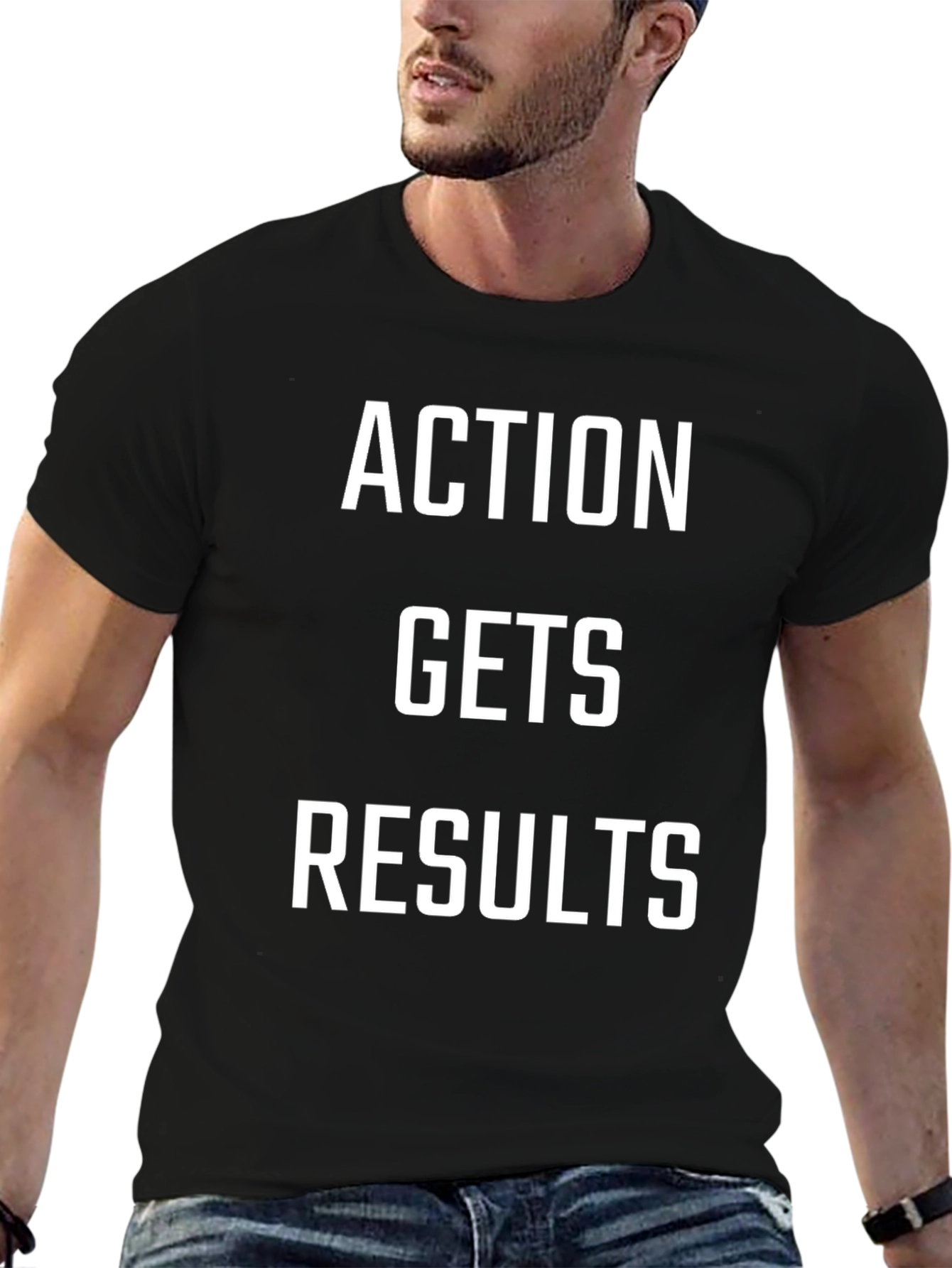 Camiseta Negra: ¡Acción Genera Resultados!