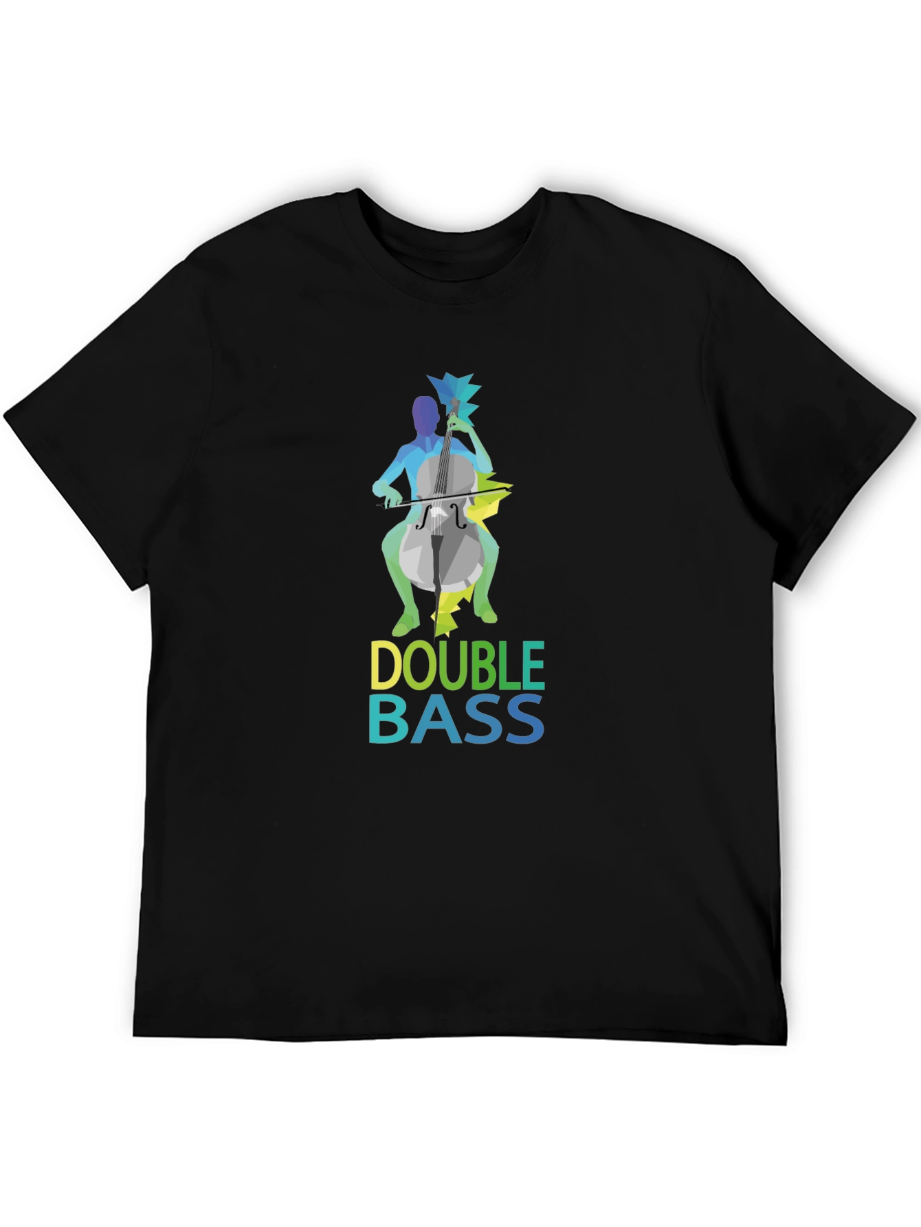 Camiseta Negra Hombre Diseño Double Bass