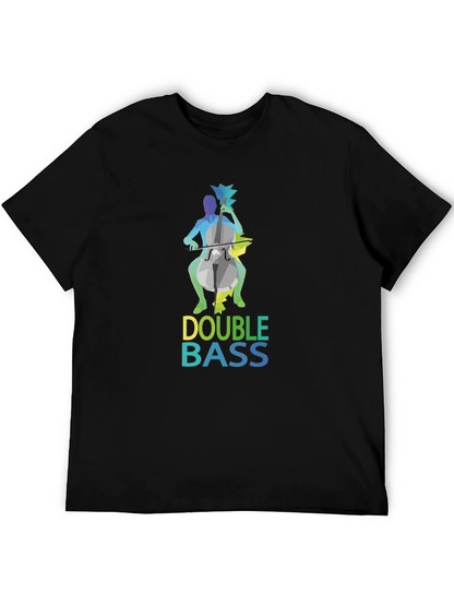Camiseta Negra Hombre Diseño Double Bass