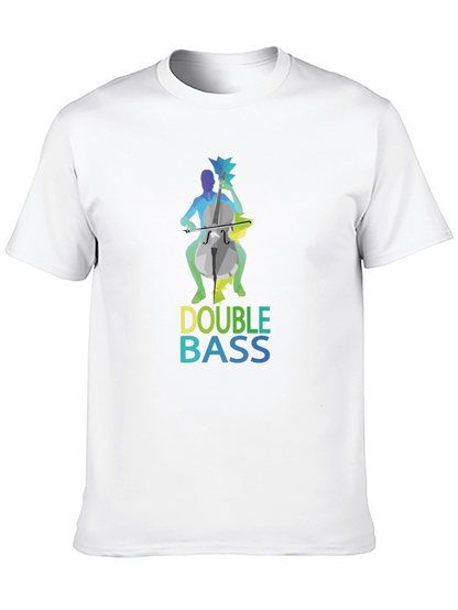 Camiseta Negra Hombre Diseño Double Bass