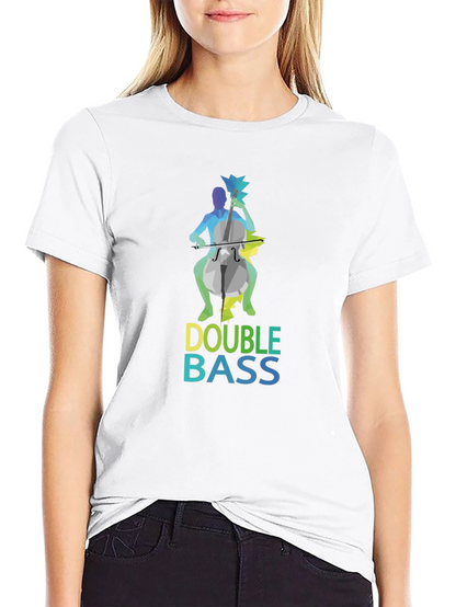 Camiseta Negra Hombre Diseño Double Bass