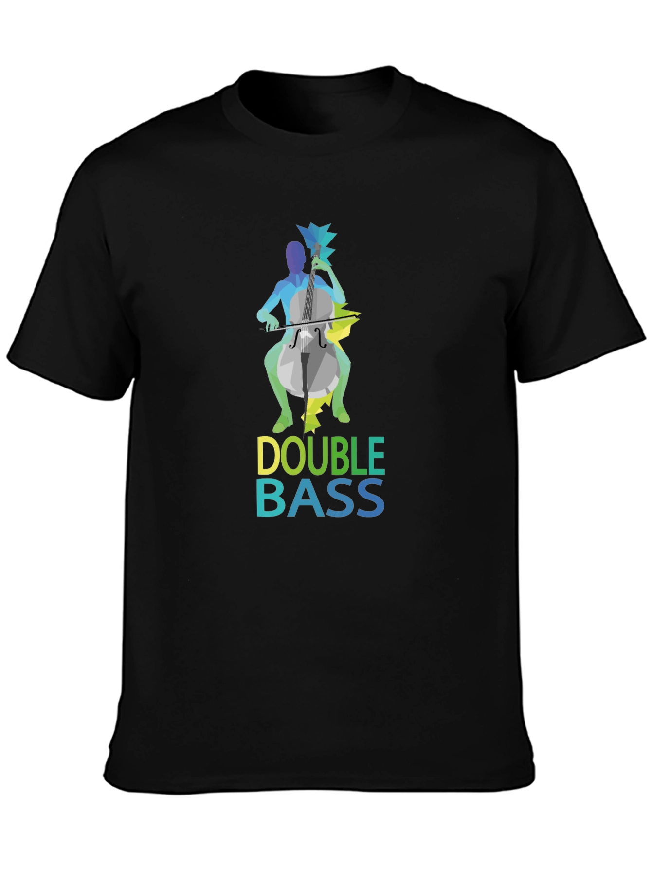 Camiseta Negra Hombre Diseño Double Bass
