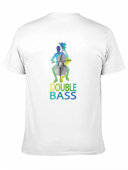 Camiseta Negra Hombre Diseño Double Bass