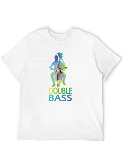 Camiseta Negra Hombre Diseño Double Bass