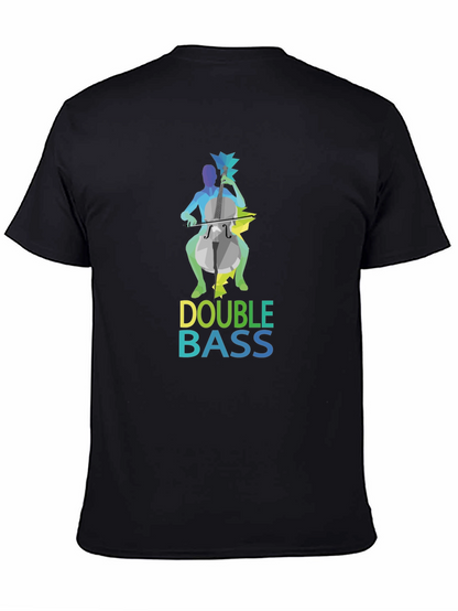 Camiseta Negra Hombre Diseño Double Bass