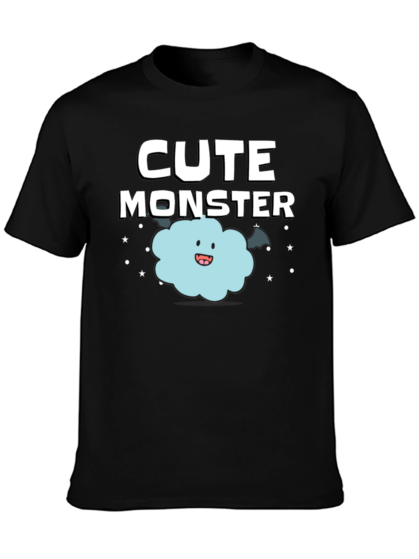Camiseta Negra: Monstruo Adorable