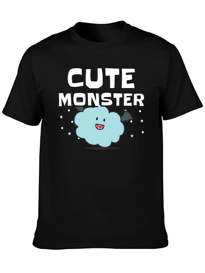 Camiseta Negra: Monstruo Adorable