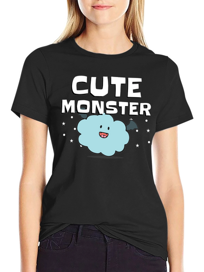 Camiseta Negra: Monstruo Adorable