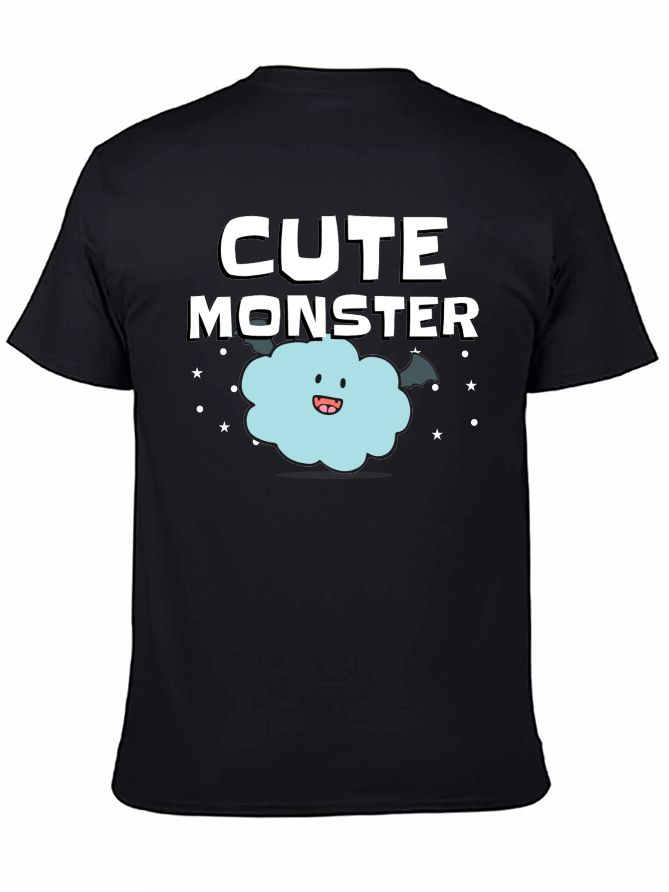 Camiseta Negra: Monstruo Adorable