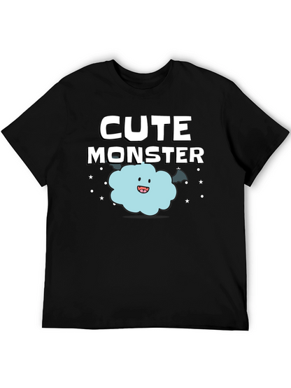 Camiseta Negra: Monstruo Adorable